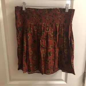 Mossimo Women's Skirt Sunflower Print Red  Size L Old School Target Fashion
